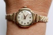 Vintage 1920s Solid 9Ct Gold 375 Lanco 15 Jewel Cased Ladies Manual Wristwatch (works well)