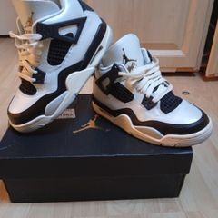 Jordan 4 Retro Sky Blue & Black All Leather High Tops (( Rare Pair ))