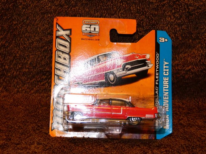 Matchbox 1955 Cadillac Fleetwood Red Body White Top 60th Anniversary Mbx Adventure City 2012