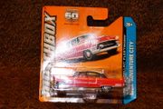 Matchbox 1955 Cadillac Fleetwood Red Body White Top 60th Anniversary Mbx Adventure City 2012