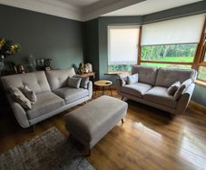 2 x 2 seater couches and footstool