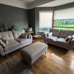 2 x 2 seater couches and footstool