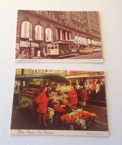2 x Vintage Mid Century San Francisco Postcards