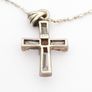 Sterling Silver CZ Cross Necklace On 925 Italian Chain Image 3