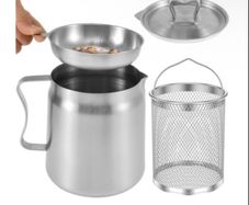 Brand New LOVIVER Stainless Steel Oil Filter Pot,