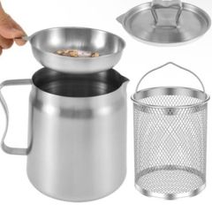 Brand New LOVIVER Stainless Steel Oil Filter Pot,