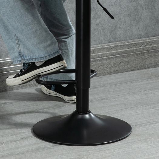 Adjustable Bar Stools Set of 2 Counter Height Barstools Dining Chairs 360 Swivel with Footrest for Home Pub, Brown