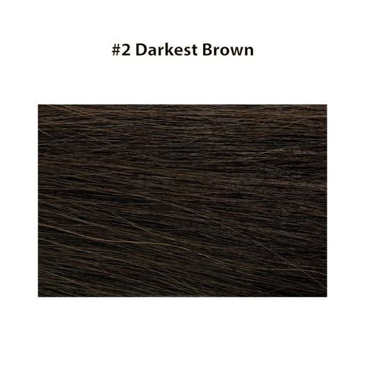 Micro Ring Hair Extensions 20" Double Drawn I Tip Remy Hair 25g - #2 Darkest Brown