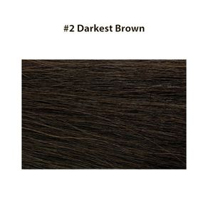 Micro Ring Hair Extensions 20" Double Drawn I Tip Remy Hair 25g - #2 Darkest Brown