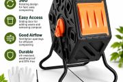 70L Garden Compost Tumbler 360 deg Rotating Outdoor Composter Bin, 18.5 Gallon