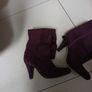 Primark  Long Faux Suede Plum Boots.   S. 7.  New. Image 2