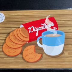 Digestive Biscuits A4 size Art Print, wall art