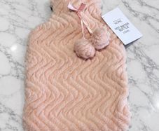 New Primark Home Blush Pink Fluffy Faux Fur Hot Water Bottle