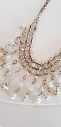 Silver Necklace with Beads