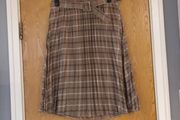 Primark Heritage Herringbone  Pattern Pleated  Skirt. S. 16.