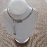 Chunky Chain Necklace with Pink B Pendant Image 2