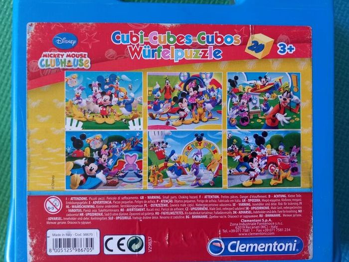 Junior Disney Mickey mouse 12 cube puzzle