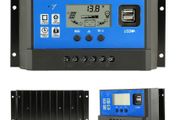Solar Charge Controller 50A 12V/24V PWM Auto Paremeter Adjustable LCD Display with Dual USB Load Timer Setting ON/Off Hours Solar Regulator