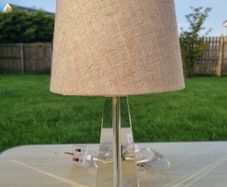 Cyprus Tapered Crystal with Shade Table Lamp