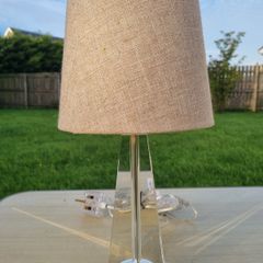 Cyprus Tapered Crystal with Shade Table Lamp