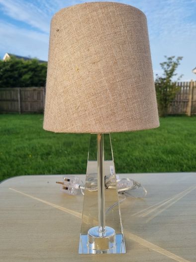 Cyprus Tapered Crystal with Shade Table Lamp