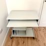 Computer Desk with Keyboard Tray & PC Tower Shelf Grey Image 5