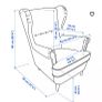 Ikea Wing Armchair & Footstool Image 3