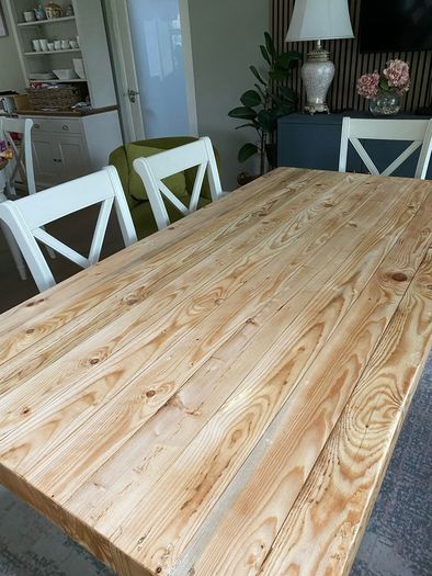 Solid Reclaimed Pine Industrial Style Dining Table 180cm