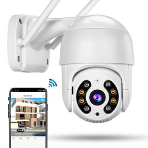1080P Wifi Camera PTZ Dome Camera Ai human detection Wireless IP Camera Two-way Audio Full Color Night TF card P2P IP66
