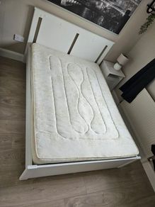 Double bed with double mattress
