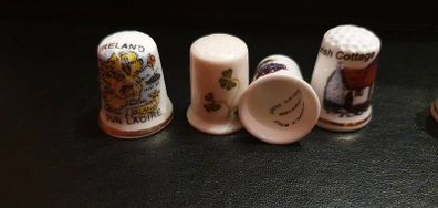 Collection of Bone China Irish Themed Thimbles