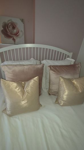 King Size White Wooden Bed