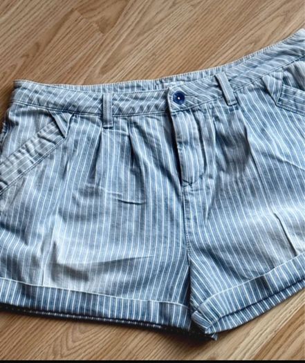 Denim Stripe Shorts - Size 14 / F&F Summer Stylish short shorts
