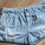 Denim Stripe Shorts - Size 14 / F&F Summer Stylish short shorts Image 5