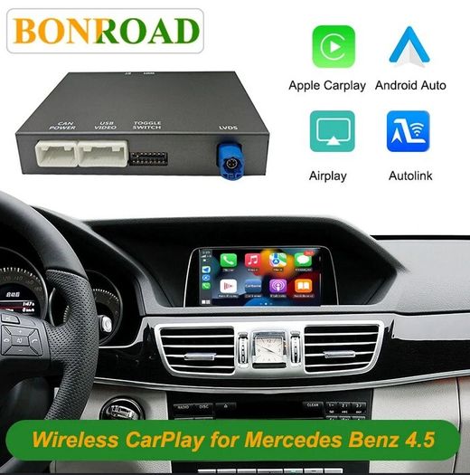 Bonroad Carplay Android Auto Interface For Mercedes Benz A B C M E Class GLA CLA GLK SLK CLS GL W204 W176 W246 NTG 4.5 Airplay