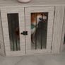 Dog Crate, Dog Cage, Corner Design, with Lock, 1 Cushion, 104 x 55 x 63 cm, Brown Image 3