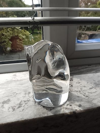 Orrefos Glass Paperweight Elephant heavy