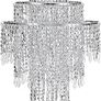 Chandelier Light Shade for Ceiling Pendant Light, Easy Fit Crystal Lamp Shade Lampshade for Bedroom, Living Room, Hallway, Wedding or Party Decoration, Diameter 32 cm, 3 Tiers Image 6