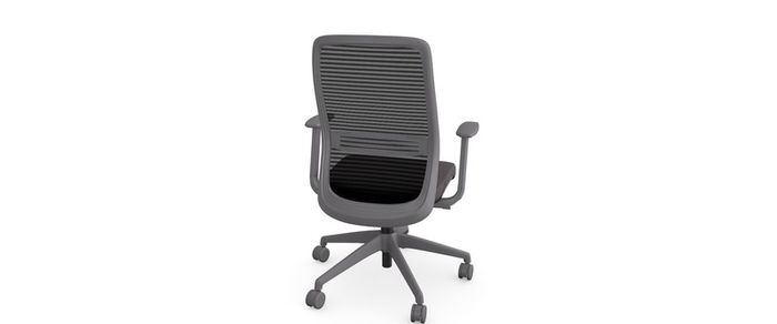 NV High Back Swivel Mesh Chair Grey Frame with adjustable arms