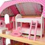 3-Storey Dollhouse Wood 60x30x90 cm Image 8