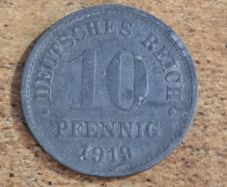 German Empire, Germany, 10 Pfennig 1919 - free standard postage