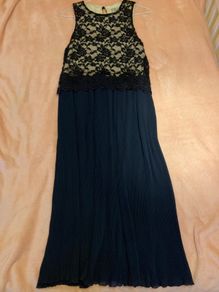 Asos navy midi occasion dress
