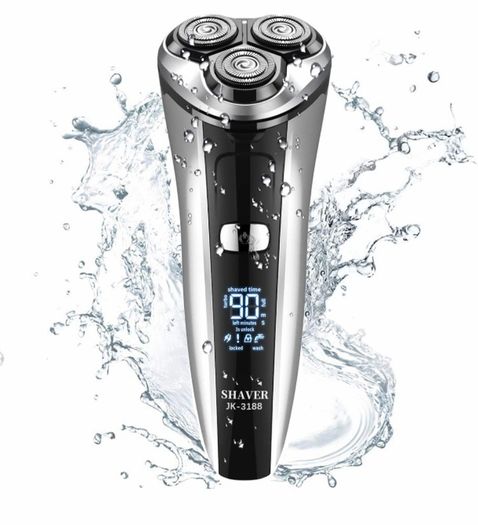 Electric Shavers for Men Cordless Rechargeable,Electric Razor for Men Wet&Dry Waterproof,Mens Shaver with Pop-up Beard Trimmer,Rotary Shaver with LED Display