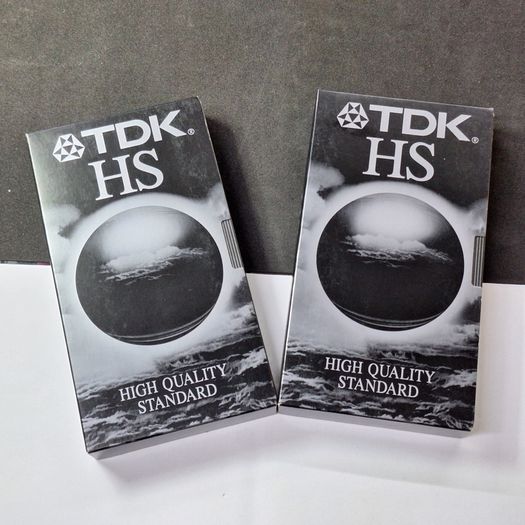 Lot of 2x Vintage TDK HS High Quality Standard VHS Cardboard Slipcovers