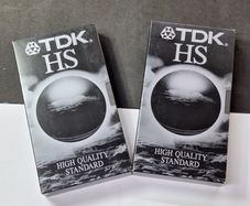 Lot of 2x Vintage TDK HS High Quality Standard VHS Cardboard Slipcovers