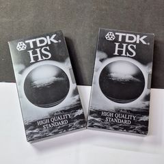Lot of 2x Vintage TDK HS High Quality Standard VHS Cardboard Slipcovers