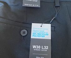 Mens Black Slim Fit Trousers