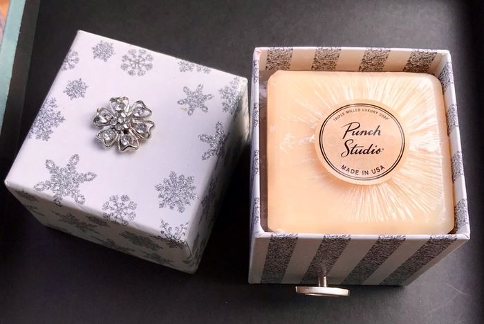 Cranberry Soap Bar in Music Box