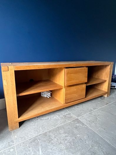 Solid wood TV stand