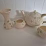 Vintage Belleek Irish China Classic Shamrock & Basketweave Pattern Image 4
